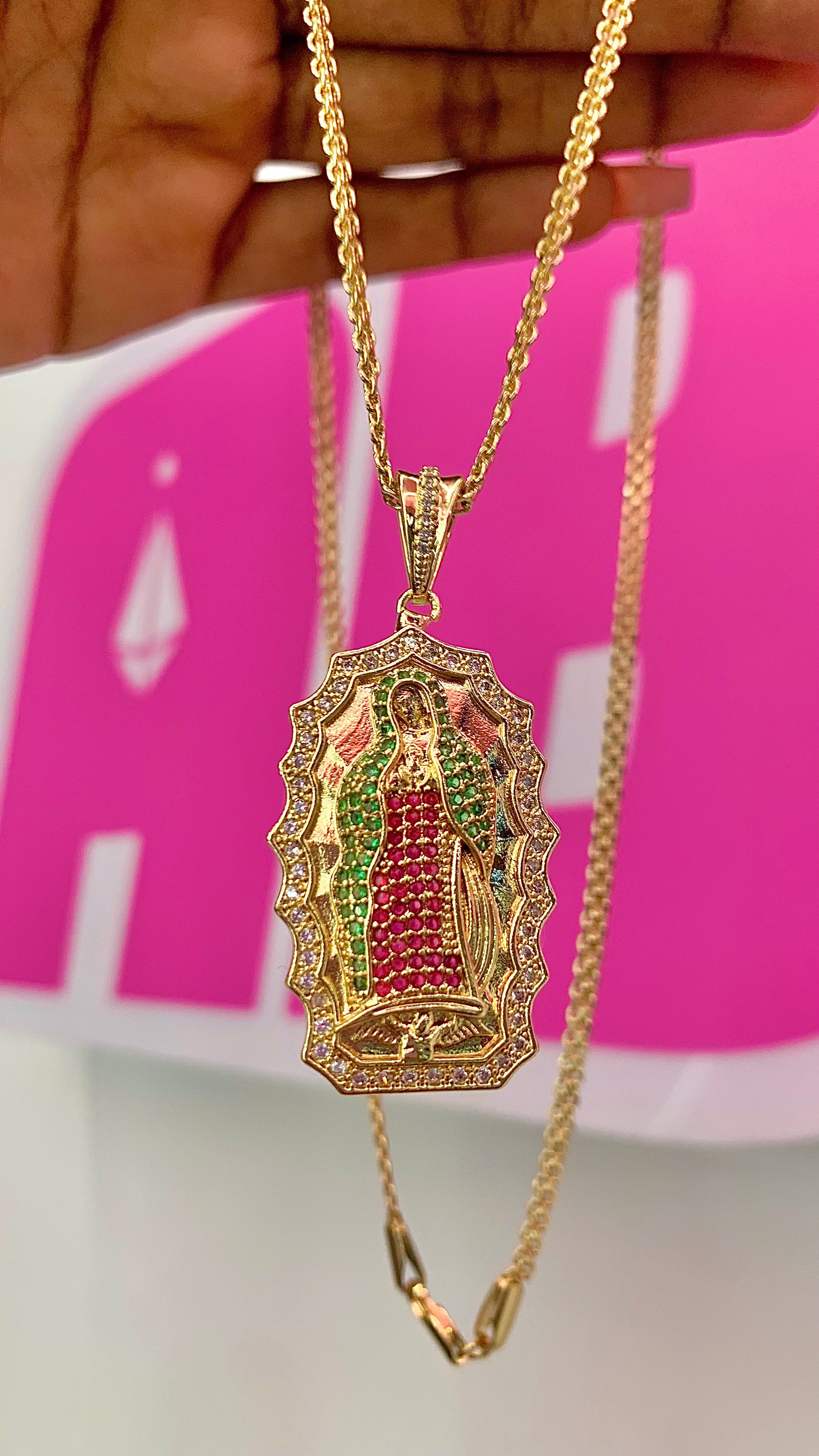 Tejido chino virgen de Guadalupe g