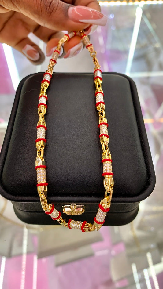 Tobillera Diamond roja